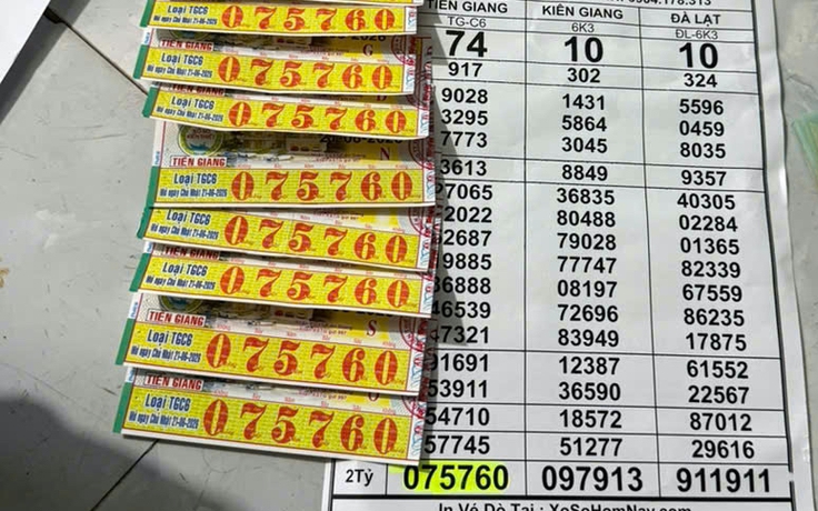 Nhiều người trúng độc đắc xổ số miền Nam đài Tiền Giang, chia nhau 24 tỉ
