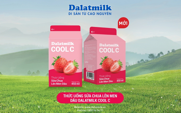 Dalatmilk ra mắt Thức Uống Sữa Chua Lên Men Dâu Dalatmilk Cool C