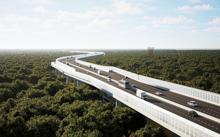 Ảnh phối cảnh 13 km đường trên cao xuyên Khu bảo tồn thiên nhiên văn hóa Đồng Nai