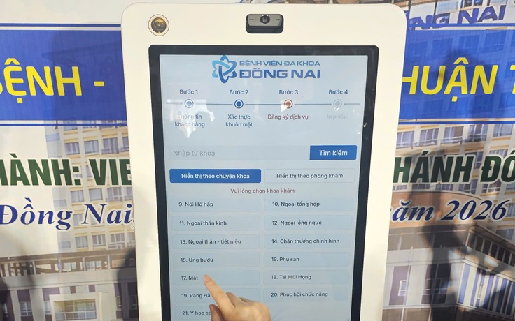 Bệnh viện đa khoa Đồng Nai triển khai hệ thống khám bệnh bằng sinh trắc học