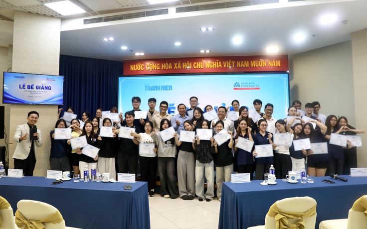 Sinh viên Trường ĐH Hoa Sen hoàn thành khóa học về Sản xuất tin tức và phóng sự tại Báo Thanh Niên