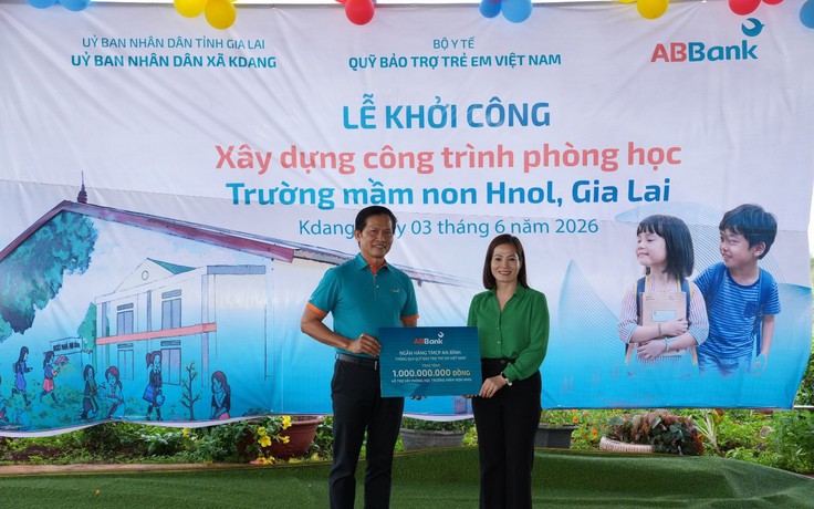 ABBank thêm 'lớp học hạnh phúc' cho trẻ em Gia Lai