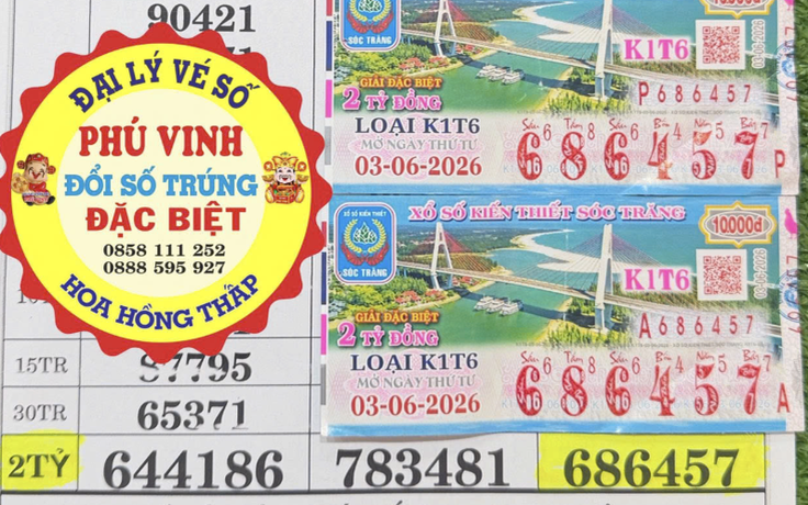 Trúng số độc đắc 4 tỉ xổ số miền Nam, khách bất ngờ trúng thêm giải nữa