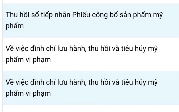 Thêm 4 chất cấm dùng trong mỹ phẩm
