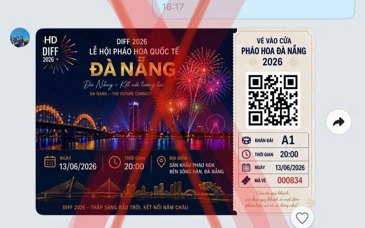 Dùng AI làm vé xem Lễ hội pháo hoa quốc tế Đà Nẵng để lừa du khách