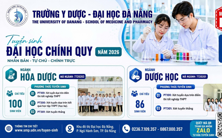 Trường Y Dược - Đại học Đà Nẵng tuyển sinh ngành Dược học và Hóa dược