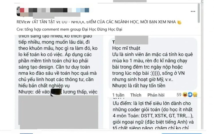 Chọn trường, ngành học có nên dựa vào các bài review?