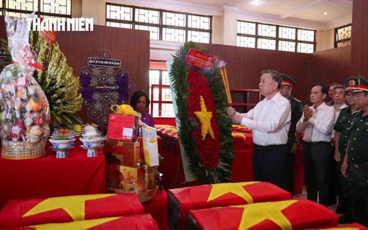 Tổng Bí thư, Chủ tịch nước Tô Lâm thăm, động viên lực lượng quy tập hài cốt liệt sĩ