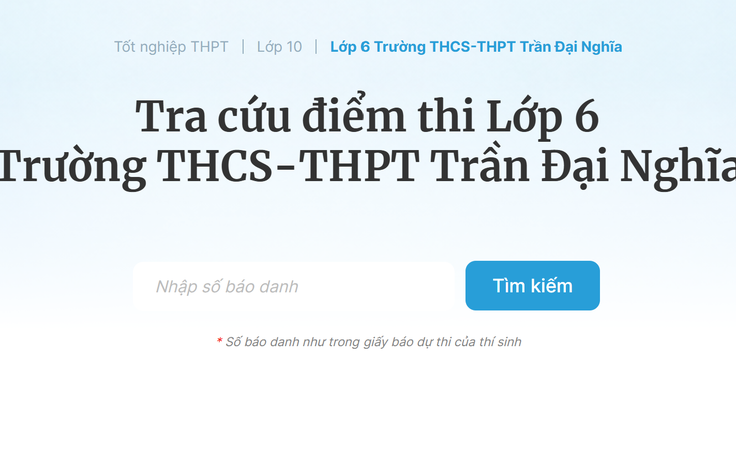 Đề và đáp án bài khảo sát lớp 6 Trường Trần Đại Nghĩa