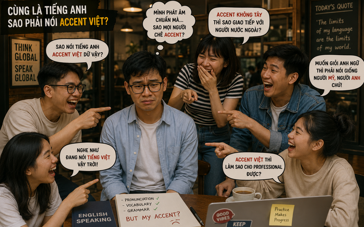 Đi 5 châu mà sao nói tiếng Anh vẫn 'phèn' thế!