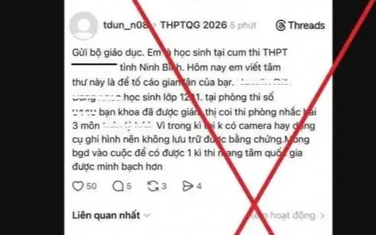 Kết quả xác minh thông tin 'tố' gian lận thi tốt nghiệp THPT ở Ninh Bình