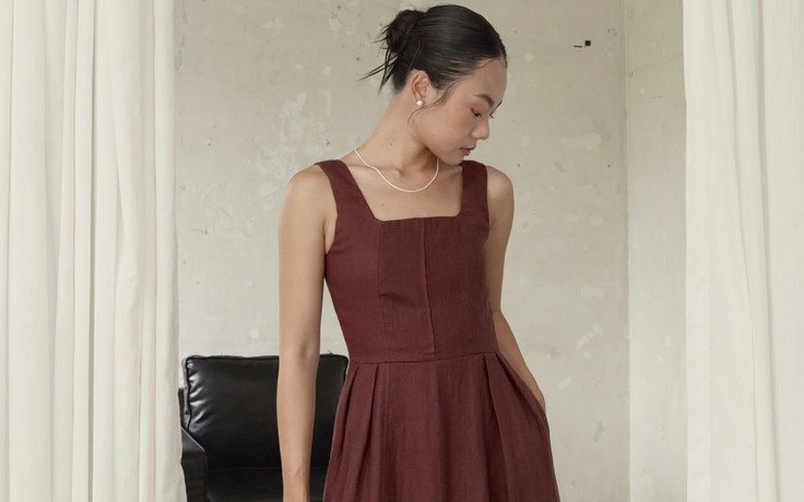 Năng động xuống phố với đầm không tay đẹp dịu dàng