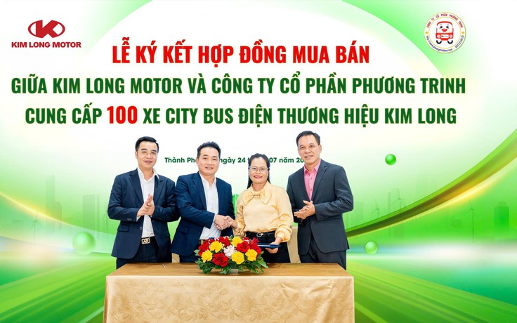 Kim Long Motor cung cấp 100 xe buýt điện cho Phương Trinh Buslines ở TP.HCM 