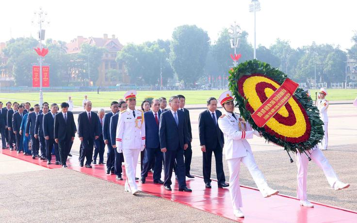 Lãnh đạo Đảng, Nhà nước viếng Chủ tịch Hồ Chí Minh, tưởng niệm Anh hùng liệt sĩ
