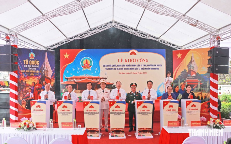 Cà Mau: Hơn 35 tỉ đồng trùng tu 2 công trình tri ân dịp 27.7