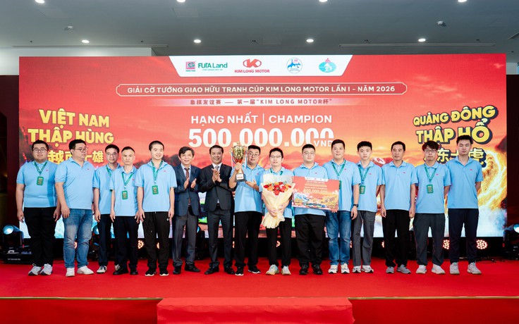 'Quảng Đông Thập Hổ' đạt hạng nhất giải cờ tướng giao hữu tranh cúp Kim Long Motor
