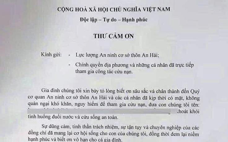 Đà Nẵng: Xúc động thư cảm ơn những người cứu bé trai 7 tuổi bị đuối nước