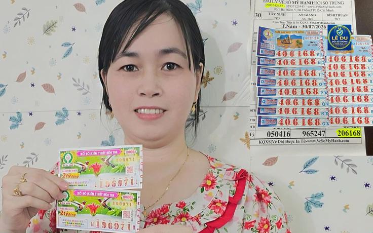 Đi chợ mua vé số ngẫu nhiên, người phụ nữ trúng độc đắc xổ số miền Nam