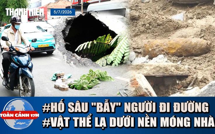 Toàn cảnh 17h: Xuất hiện hố sâu 'bẫy' người đi đường ở trung tâm | Bí ẩn vật thể lạ dưới nền móng nhà