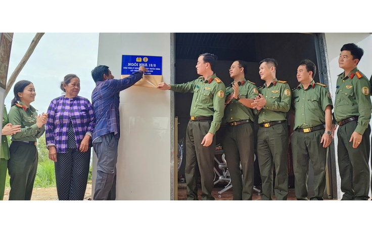 Công an cửa khẩu Tân Sơn Nhất tặng nhà cho lực lượng ANTT cơ sở khó khăn