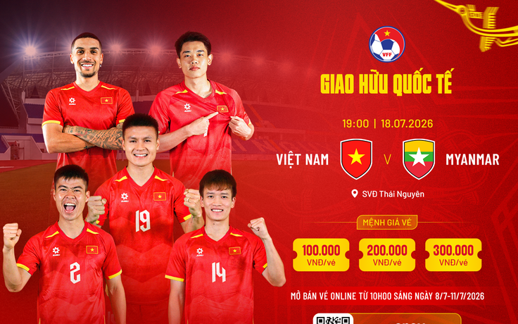 Đội tuyển Việt Nam đá giao hữu Myanmar tại sân Thái Nguyên: Mua vé ở đâu, giá bao nhiêu?