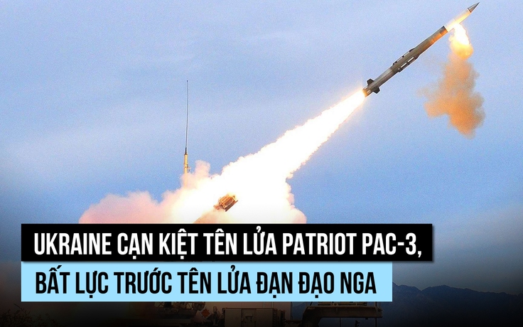 Ukraine cạn đạn tên lửa Patriot, bất lực trước tên lửa đạn đạo Nga