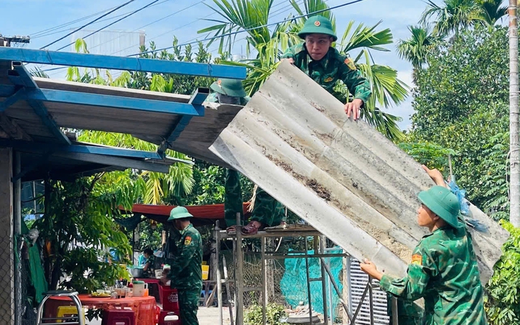 Người lính góp ngày công, bệnh binh có mái nhà mới