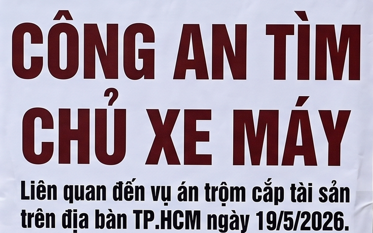 Thông báo từ Cơ quan CSĐT TP.HCM: Tìm chủ xe máy bị trộm làm phương tiện gây án
