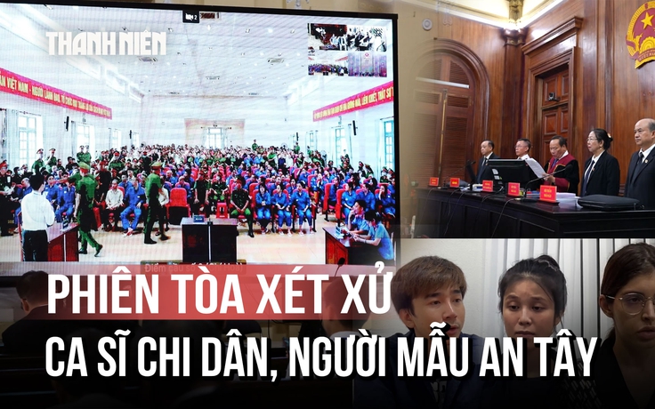 An ninh thắt chặt tại phiên tòa xét xử ca sĩ Chi Dân, người mẫu An Tây