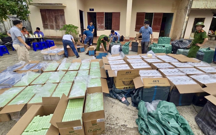 Công an bắt giữ vụ buôn bán hơn 50.000 bao thuốc lá nhập lậu