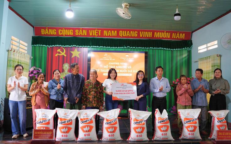 Japfa hỗ trợ 10.000 gà giống, cùng xã Long Hà xây dựng sinh kế bền vững