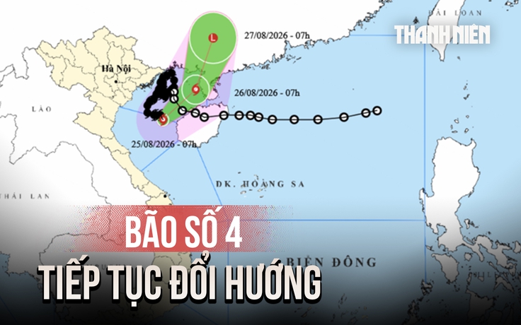 Bão số 4 đổi hướng, tiếp tục gây biển động mạnh trên vịnh Bắc bộ