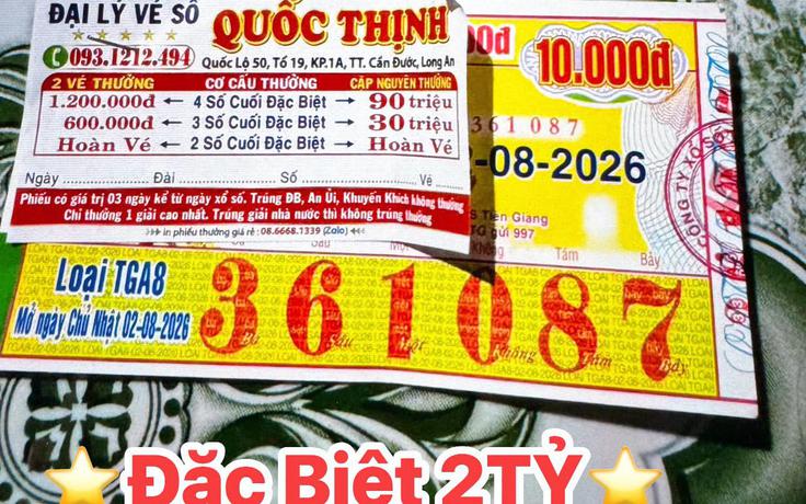 Mua tờ vé số dãy ngẫu nhiên, người phụ nữ trúng độc đắc xổ số miền Nam