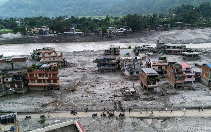 Số người chết do lũ quét tại Nepal gia tăng, Mỹ nâng mức cam kết viện trợ