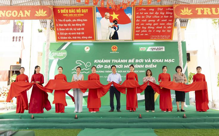 Nestlé Việt Nam tặng bể bơi cho học sinh tỉnh Bắc Ninh