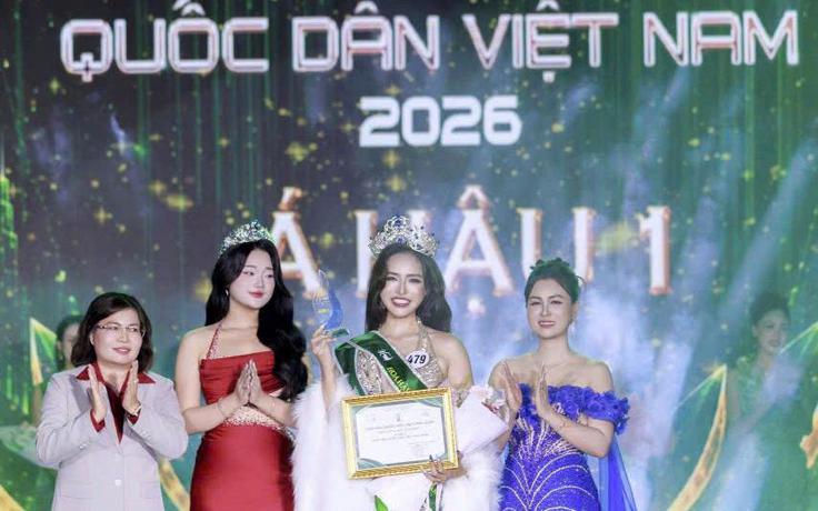 Bùi Ngọc Minh Duy đăng quang Á hậu 1 Hoa hậu Quốc dân Việt Nam 2026