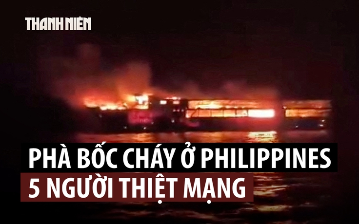 Phà cháy dữ dội, nhiều người mất tích ở Philippines