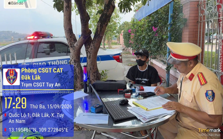 18 tuổi không có giấy phép, vẫn lái xe đầu kéo chạy quá tốc độ trên QL1