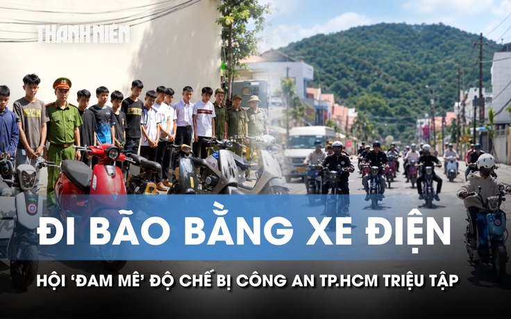 Đi bão bằng xe điện, hội 'đam mê' độ chế bị Công an TP.HCM triệu tập