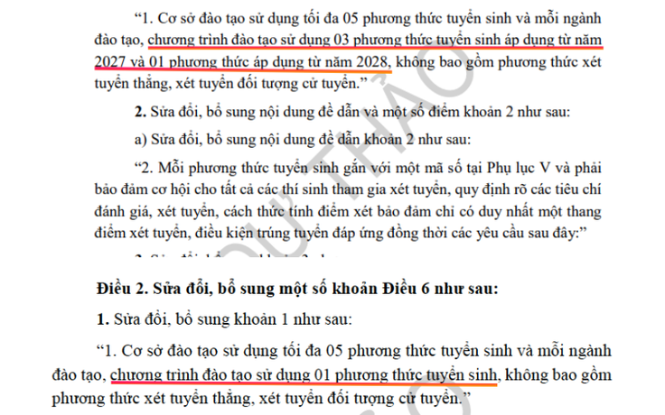 Bộ GD-ĐT lý giải vì sao siết phương thức tuyển sinh Bộ GD-ĐT lý giải vì sao siết phương thức tuyển sinh