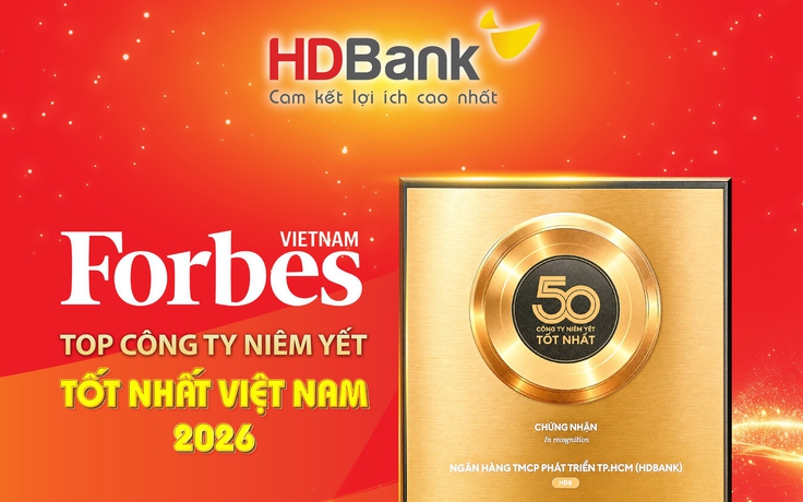 HDBank tiếp tục vào Top 50 Forbes Việt Nam trong bước chuyển lớn của thị trường vốn