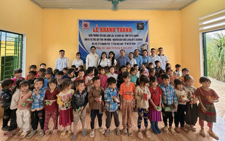 Xây mới điểm trường giữa vùng cao, diễn viên Luân Nguyễn nối dài Trái tim hồng