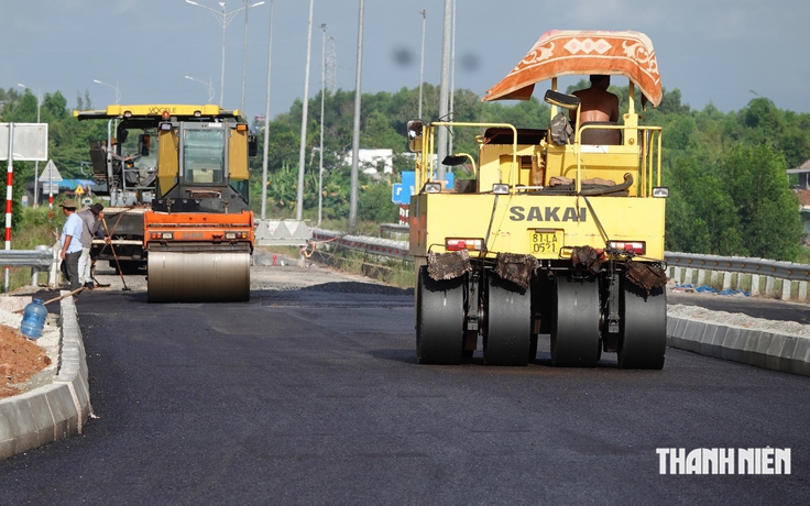 Nút giao Trì Bình trên cao tốc Đà Nẵng - Quảng Ngãi sẽ thông tuyến vào tháng 10