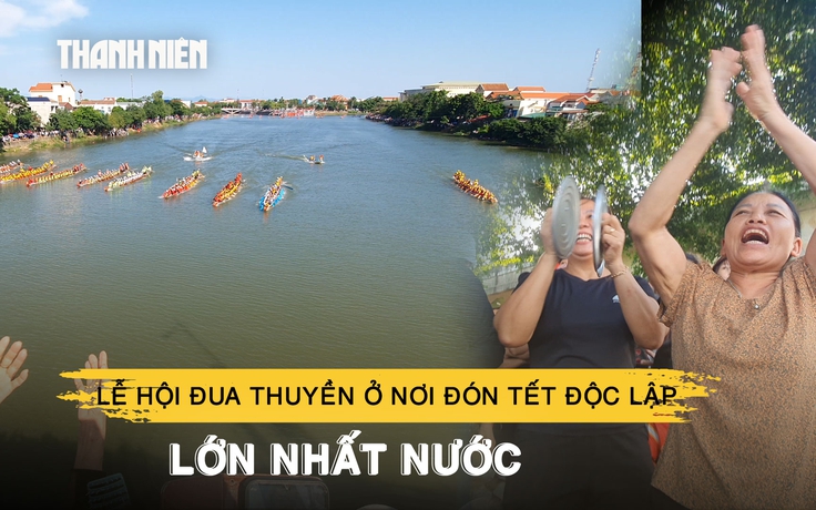 Lễ hội đua thuyền ở nơi đón Tết Độc lập lớn nhất nước
