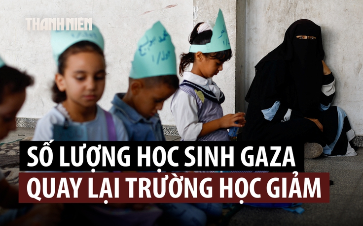 Trẻ em Gaza trở lại trường học trong nỗi buồn mất bạn bè