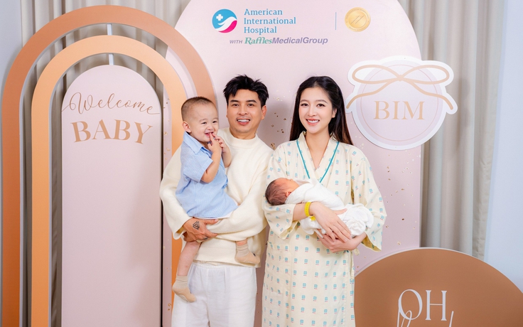 Vợ chồng Hồ Quang Hiếu đón con thứ hai tại Bệnh viện Quốc tế Mỹ (AIH)