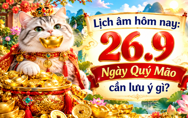 Lịch âm hôm nay 26.9: Ngày Quý Mão, tháng Đinh Dậu, năm Bính Ngọ