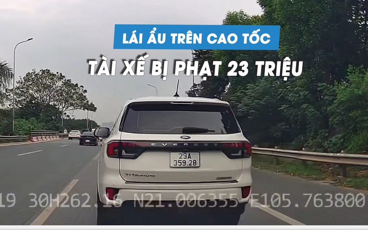 Tài xế ô tô dính 'combo lỗi' trên cao tốc, bị CSGT xử phạt 23 triệu đồng