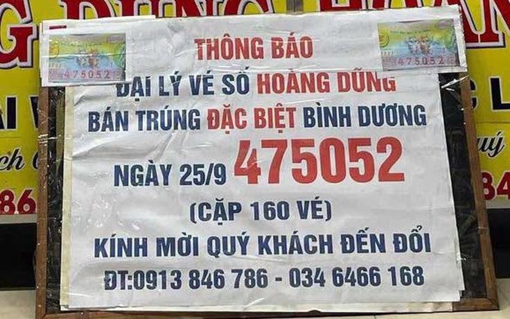 Tết Trung thu xuất hiện nguyên cây vé trúng 39,2 tỉ xổ số miền Nam