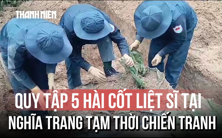 Đội K93 tỉnh An Giang quy tập được 5 hài cốt tại nghĩa trang tạm thời chiến tranh